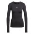 Camiseta Fitness adidas Top Mulher by Techfit Manga comprida de treino Preto
