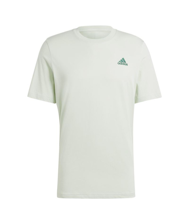 T-shirt adidas Homme Essentials Single Jersey Brodé Petit Logo Vert