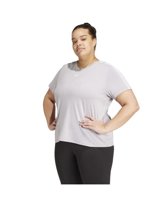 Camiseta de Fitness adidas Aeroready Train Essentials 3 Bandas Mujer Gris