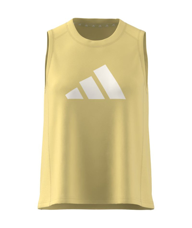 Camiseta adidas Mulher Train Essentials Grande logótipo de desempenho Amarelo