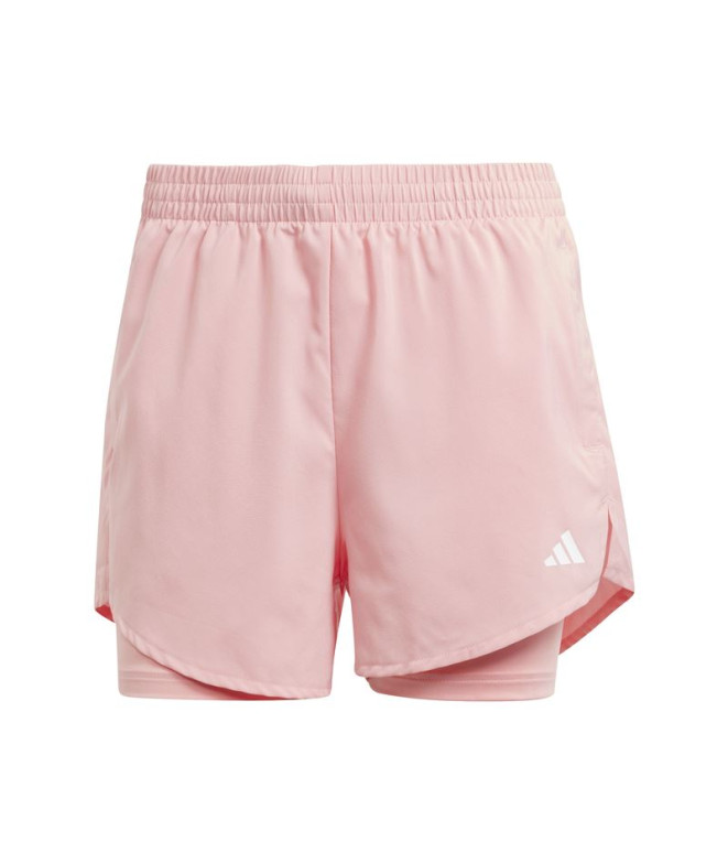 Calça Fitness adidas Mulher by Aeroready Calções Minimal 2 em 1 Rosa