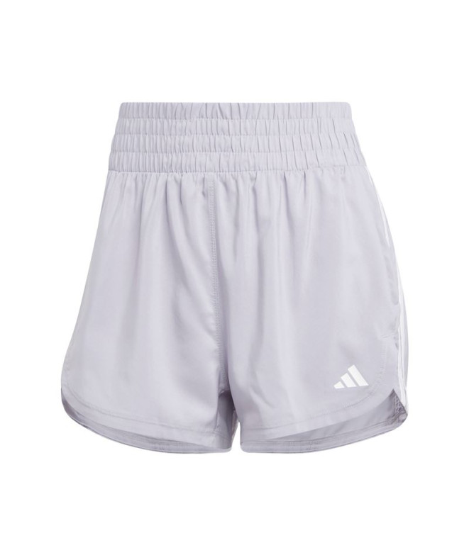 Calça adidas Mulher Pacer Training 3 Stripes Woven High Rise Cinzento