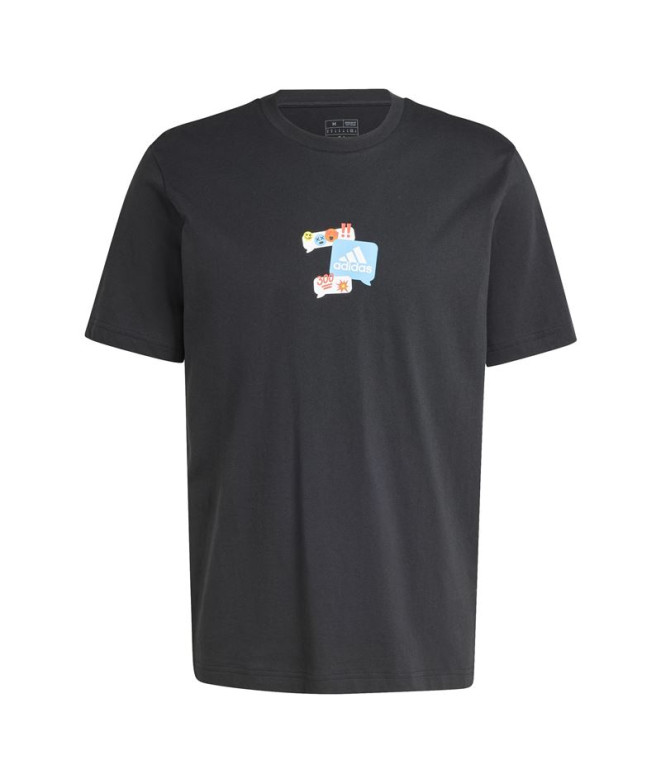 Camiseta adidas Remoji Graphic Hombre Negro