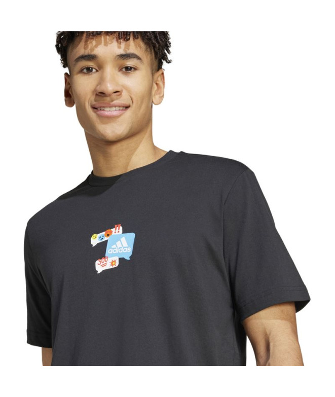 Camiseta adidas Remoji Graphic Hombre Negro