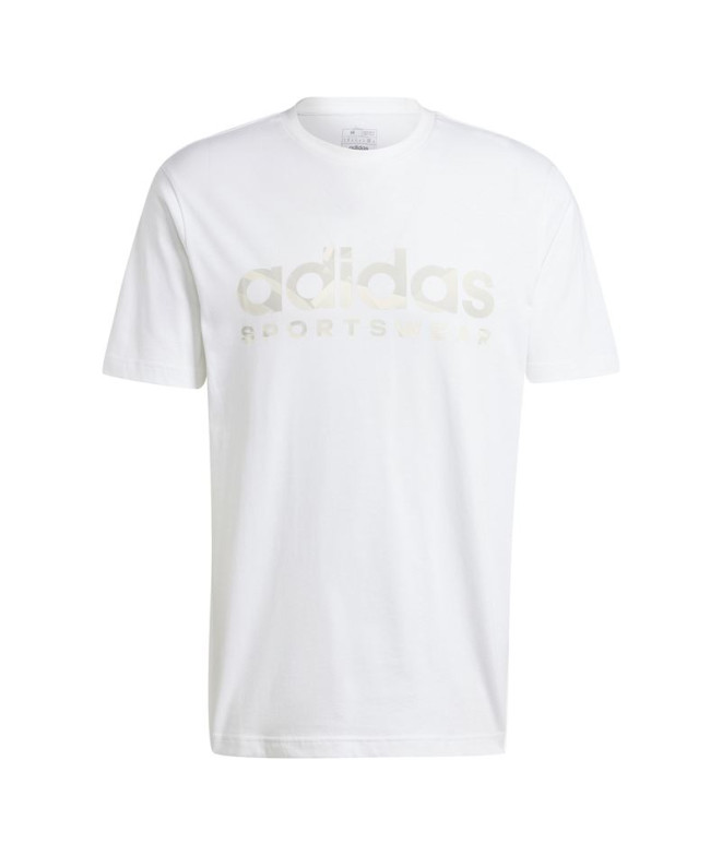 Camiseta adidas Homem House Of Tiro verão Linear Gráfico Branco