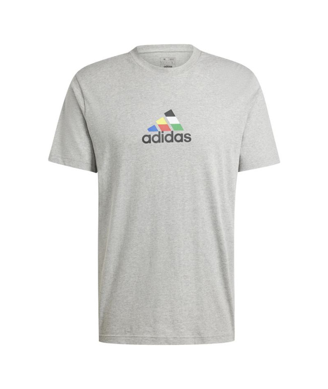 Camiseta adidas Homem Gráfico House Of Tiro Nations Cinzento