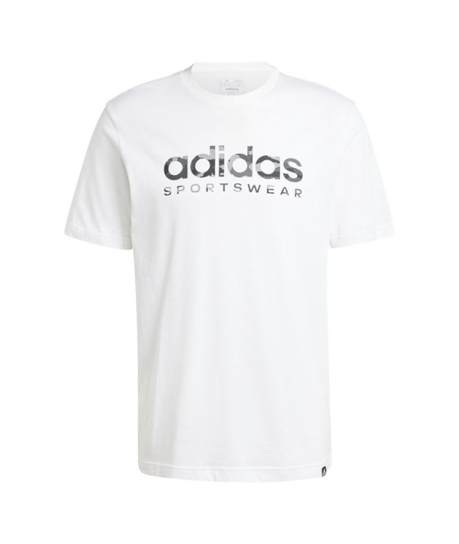 Camiseta adidas Homem Camo Linear Graphic Branco