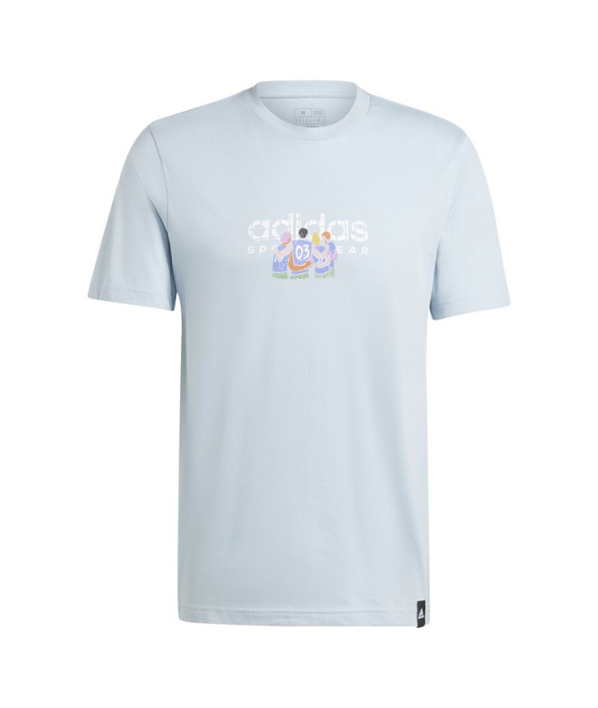 Camiseta adidas Codes Linear Graphic Hombre Azul