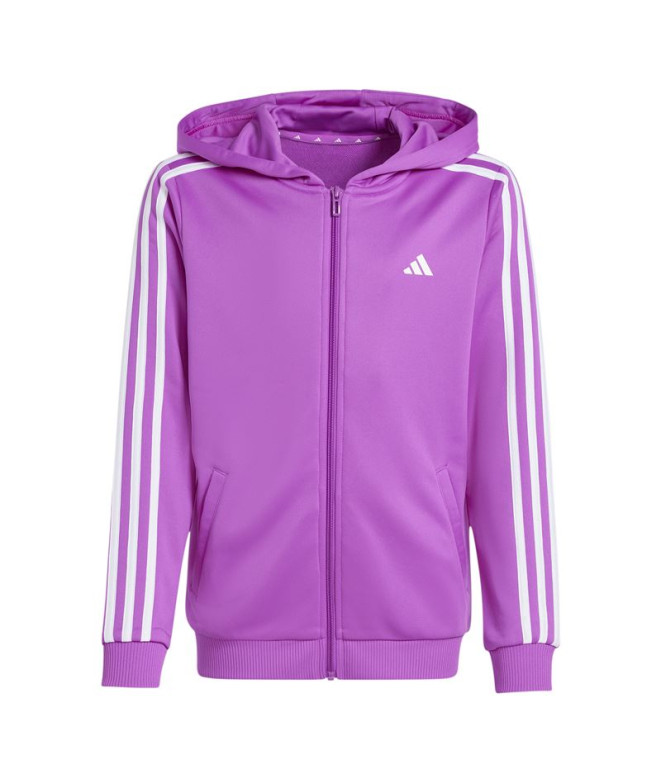 Chaqueta adidas Essentials Aeroready 3 Bandas Regular Fit Niño Morado