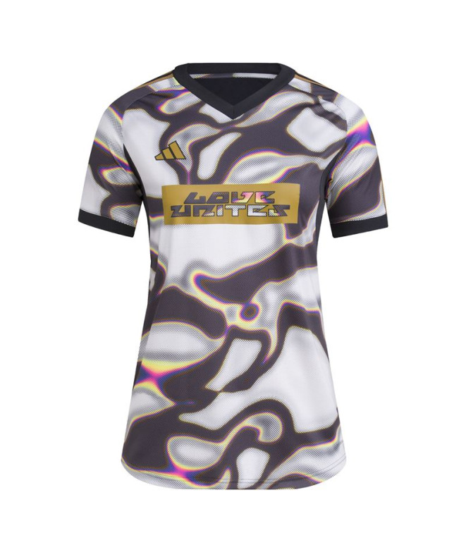 Camiseta Futebol adidas Mulher de Tiro Jersey Pride Preto