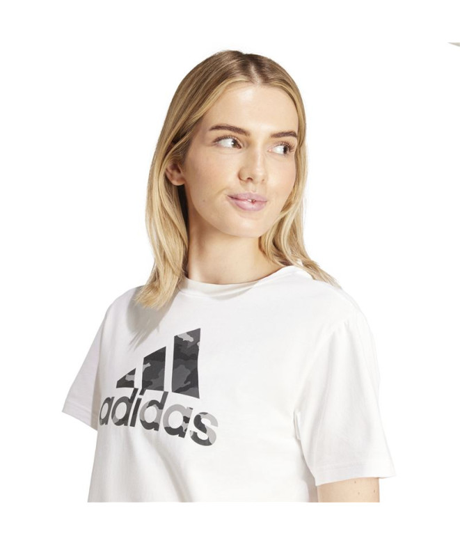 Camiseta adidas Mulher Camo Graphic Branco