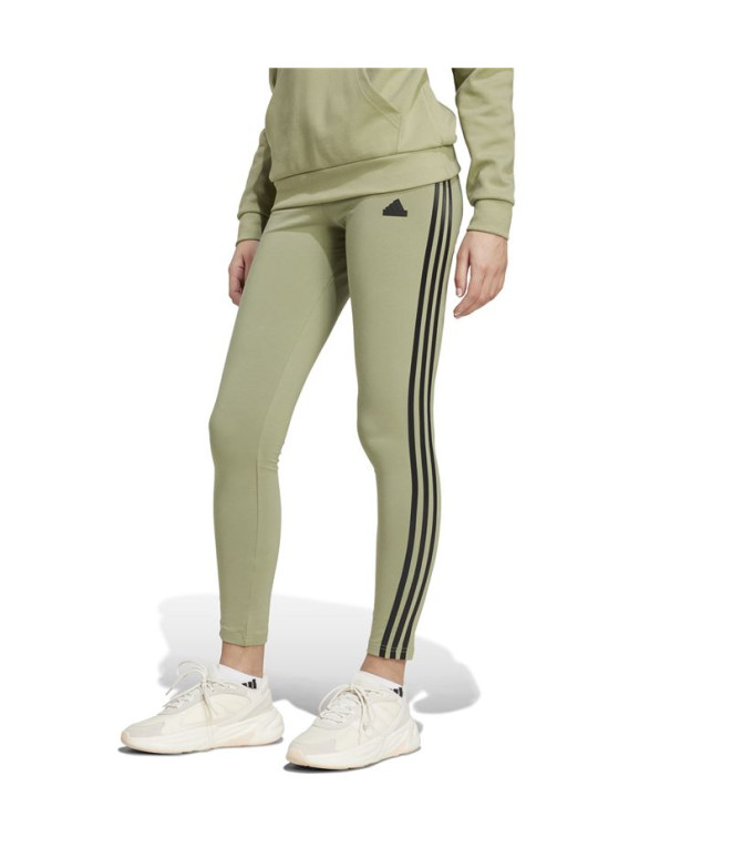 Collants adidas Femme Future Icons 3-Stripes Vert