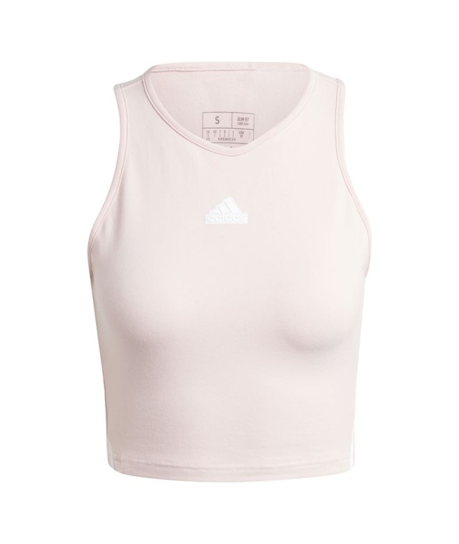 Camiseta adidas Mulher Future Icons 3 Bands Tank Rosa