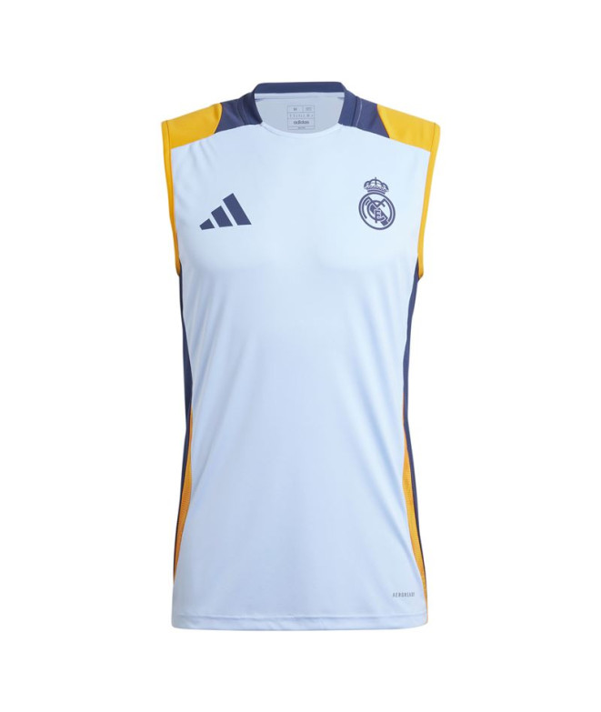 Camiseta Futebol adidas Homem de Real Madrid 24/25 Treino sem mangas Azul