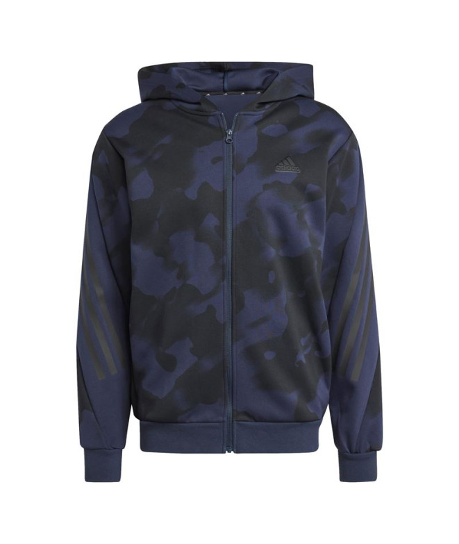 Chaqueta adidas Future Icons 3 Bandas Aop Full-Zip Hombre Marino