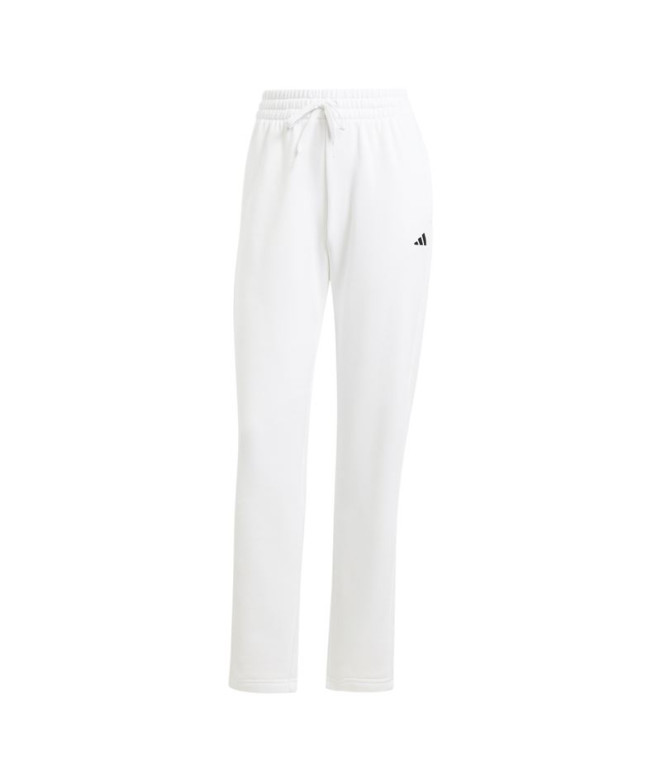 Calça adidas Mulher Essentials Pequeno Logo Feel Cozy Open Hem Branco