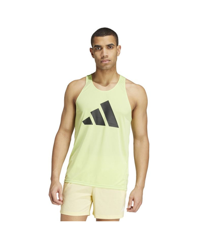T-shirt Running adidas Homme de Run It Tank Yellow