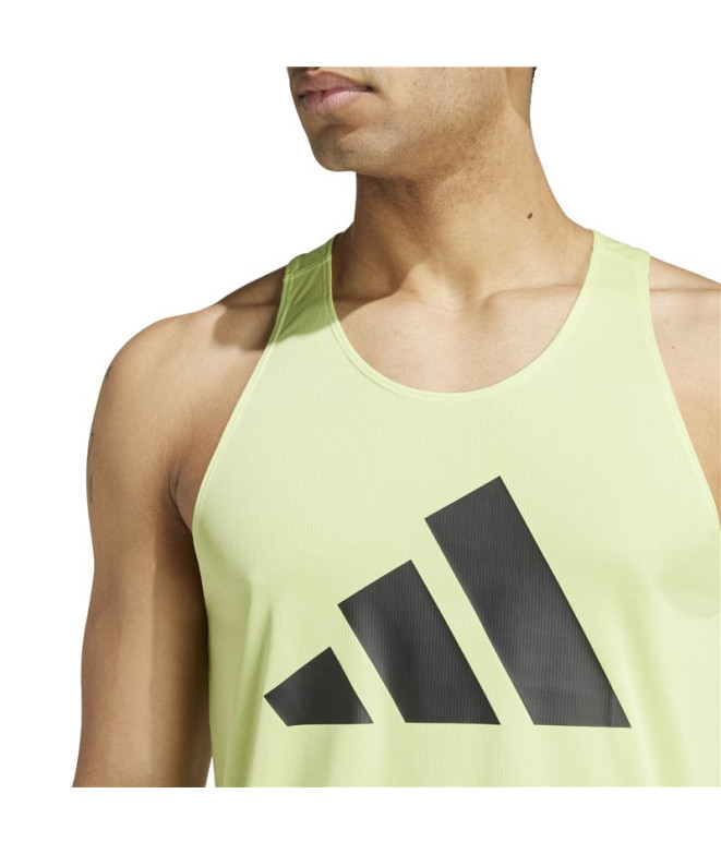 T-shirt Running adidas Homme de Run It Tank Yellow
