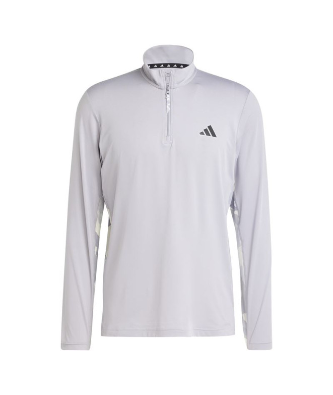 Sudadera adidas Train Essentials Camo Training 1/4 Zip Longsleeve Hombre Gris