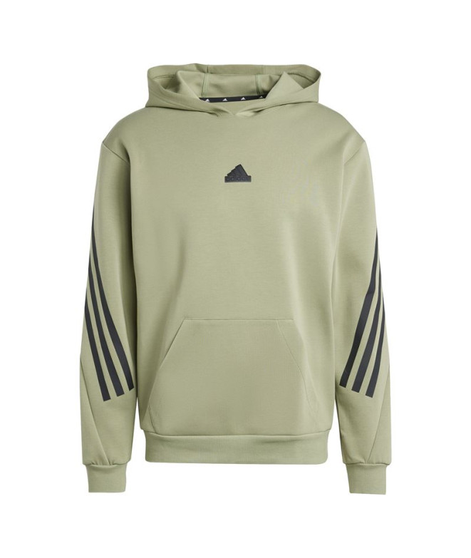 Sudadera adidas Future Icons 3 Bandas Hoodie Hombre Verde