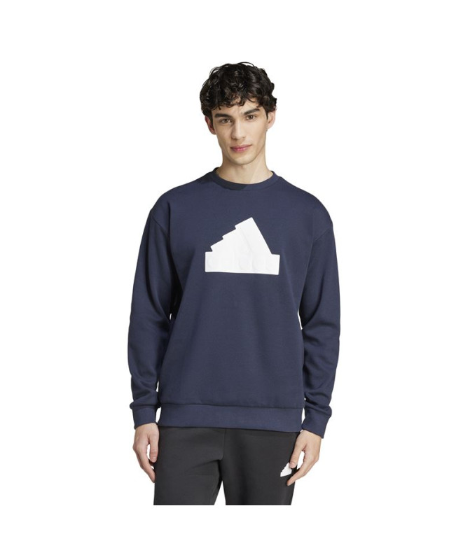 Moletom adidas Homem Future Icons Bos Crew Azul