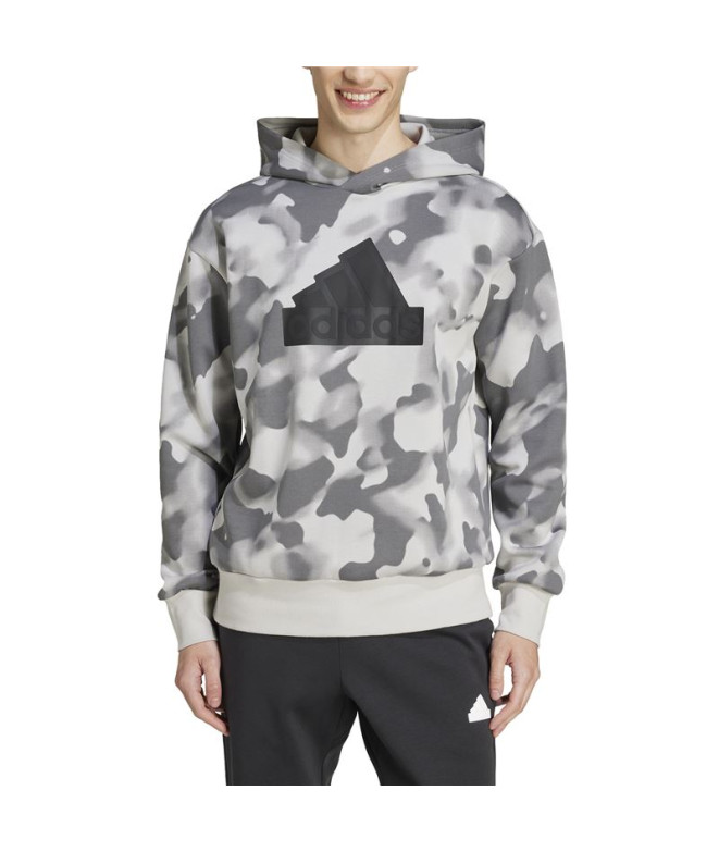 Sudadera adidas Future Icons Bos Aop Hoodie Hombre Gris