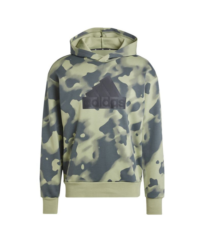 Sudadera adidas Future Icons Bos Aop Hoodie Hombre Verde