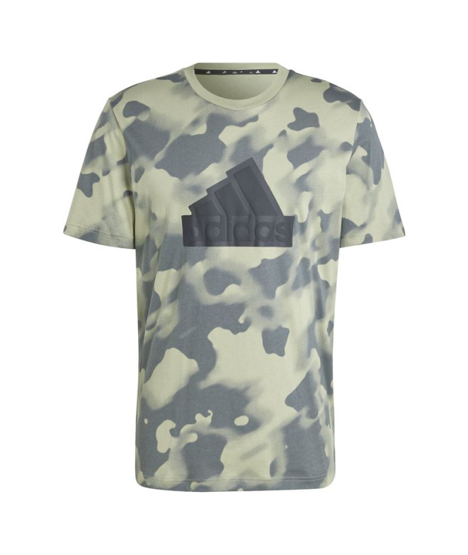 Camiseta adidas Future Icons Bos Aop Hombre Verde