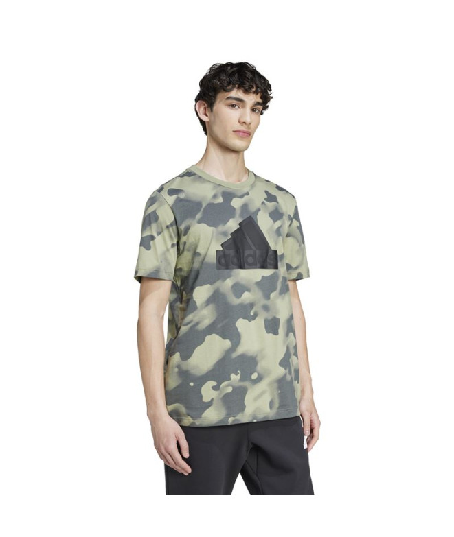 T-shirt adidas Homme Future Icons Bos Aop Green