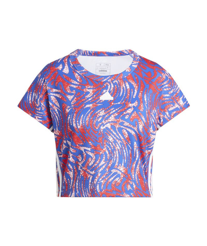Camiseta adidas Express All Gender Cropped Mujer Blanco
