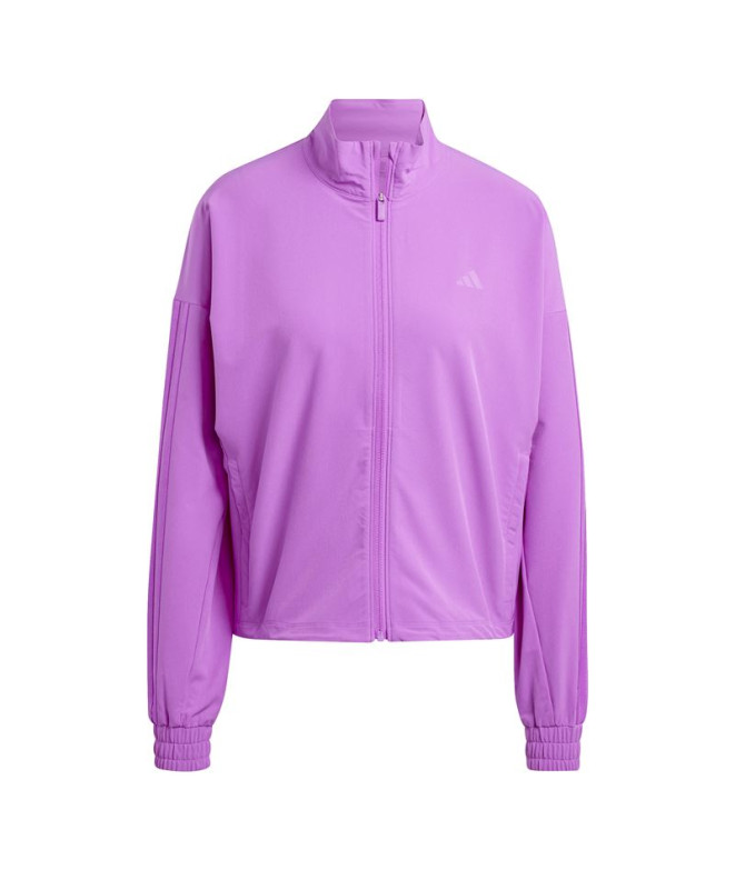 Sudadera de Fitness adidas Pacer All Gym Tonal 3 Bandas Woven Mujer Morado