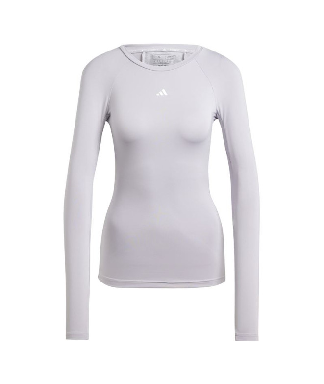Camiseta de Fitness adidas Techfit Longsleeve Training Top Mujer Gris