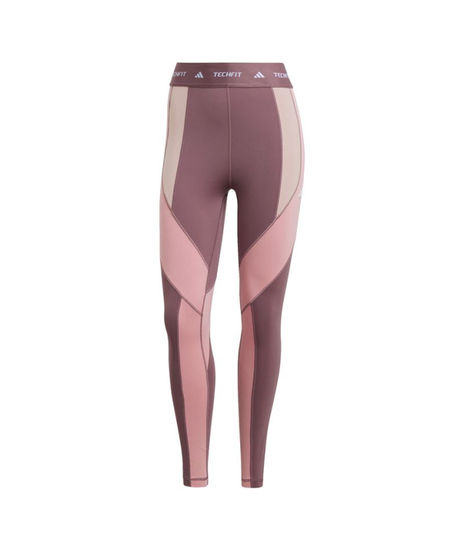 Mallas de Fitness adidas Techfit 7/8 Colorblock Mujer Rosa