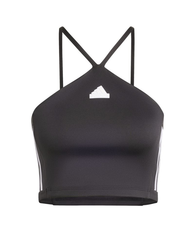Camiseta adidas Tiro Cut 3 Bandas Summer Triangle Mujer Negro