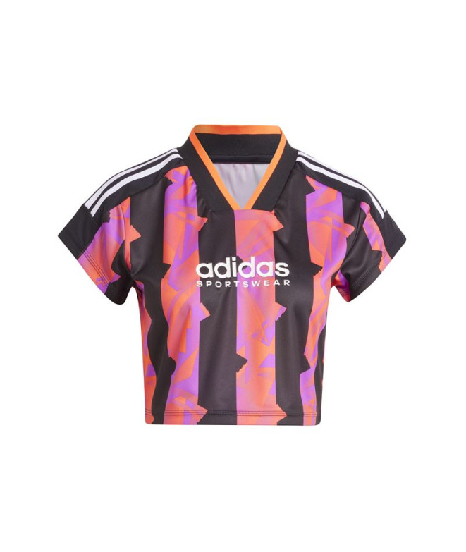 Camiseta adidas Tiro Cut 3 Bandas Print Baby Mujer Negro