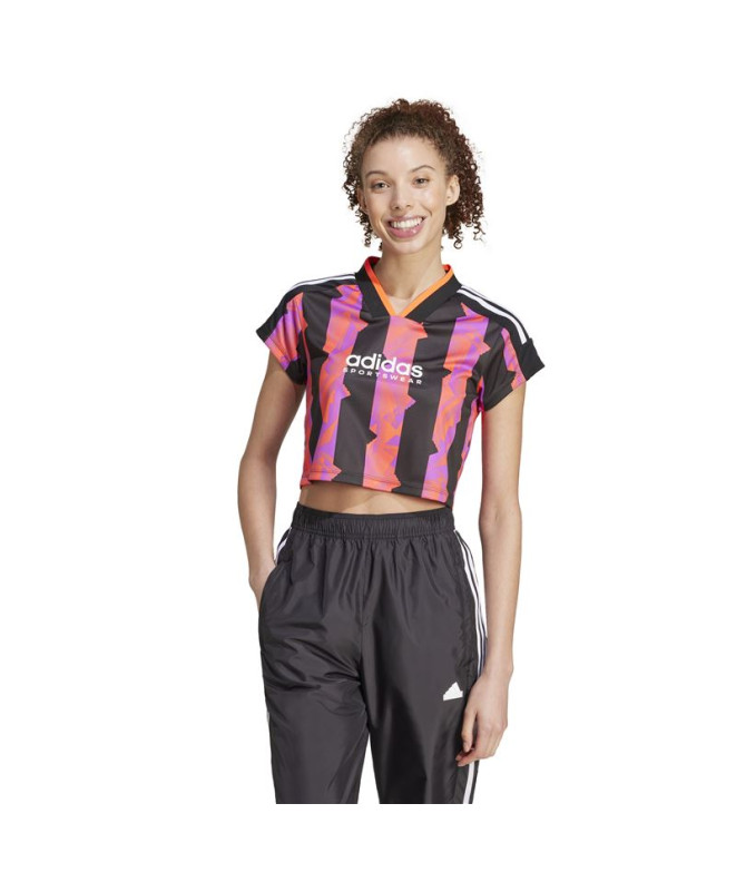 Camiseta adidas Mulher Tiro Cut 3 Stripes Print...