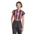 Camiseta adidas Mulher Tiro Cut 3 Stripes Print Baby Preto