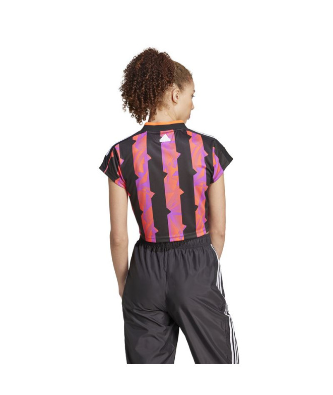 Camiseta adidas Mulher Tiro Cut 3 Stripes Print...