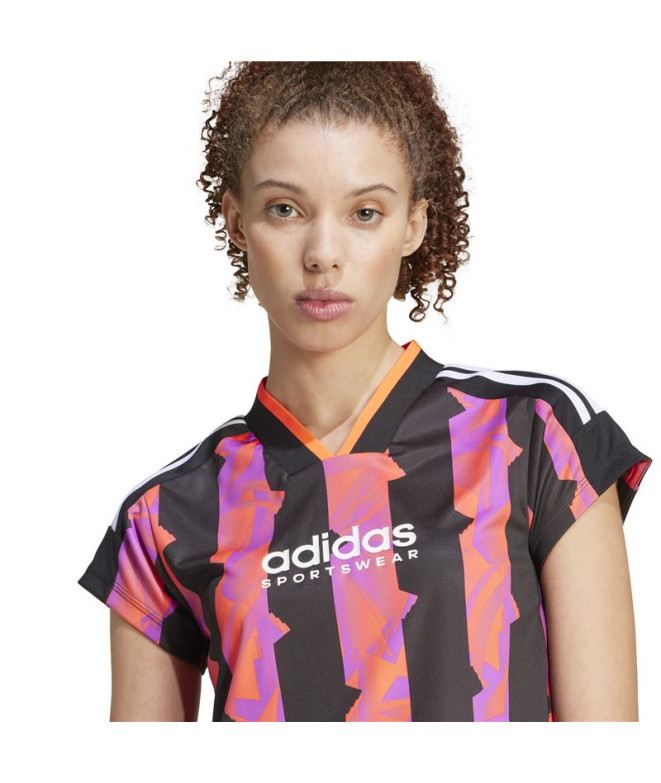 Camiseta adidas Mulher Tiro Cut 3 Stripes Print...