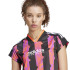 Camiseta adidas Mulher Tiro Cut 3 Stripes Print Baby Preto