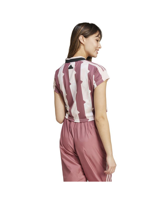 Camiseta adidas Mulher Tiro Cut 3 Stripes Print...