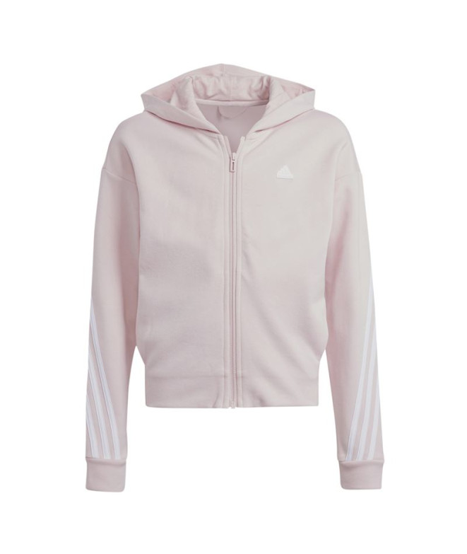 Veste adidas Fille Future Icons 3 Stripes Cotton Fullzip Hoodie Pink