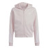 Casaco adidas Menina Future Icons 3 Stripes Cotton Fullzip Hoodie Pink