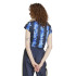 Camiseta adidas Mulher Tiro Cut 3 Stripes Print Azul bebé
