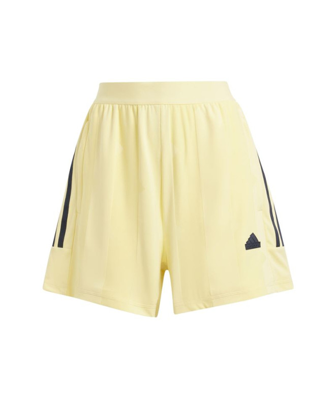 Calça adidas Mulher Tiro Cut 3 Band Jacquard Shorts Amarelo