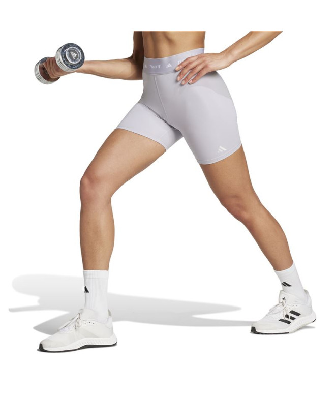 Mallas de Fitness adidas Techfit Short Mujer Gris