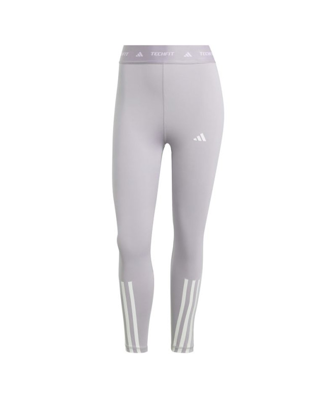 Collants Fitness adidas Femme de Techfit 3S 7/8 Gris