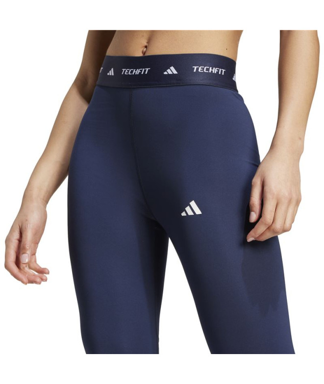 Collants Fitness adidas Femme de Techfit 7/8 Bleu