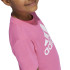 Camiseta adidas Infantil Logotipo Little Essentials cor-de-rosa