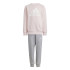 Conjunto adidas Little Essentials Logo Jogger Set French Terry Infantil Rosa